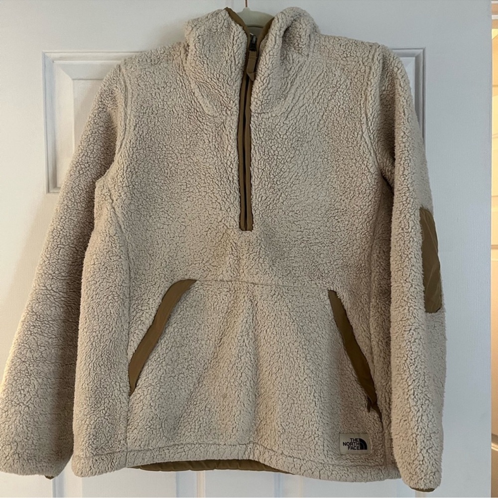 The North Face Cream Sherpa Pullover